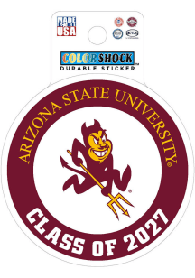 Arizona State Sun Devils Class of 2027 Durable Stickers - Red