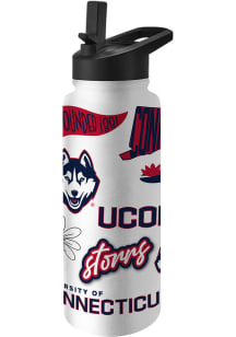 UConn Huskies Native 34oz Quencher Stainless Steel Bottle - White