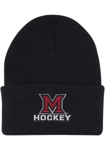 LogoFit Miami RedHawks Black North Pole Youth Knit Hat