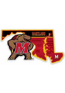 Maryland Terrapins State Shape Pennant - Red