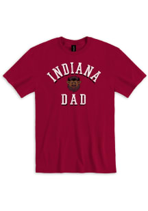 Indiana Hoosiers Crimson Hoosier Number One Design Dad Short Sleeve T Shirt