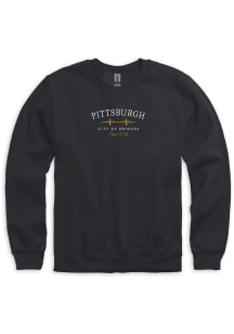Pittsburgh Mens Black City of Bridges Long Sleeve Crew Sweatshirt