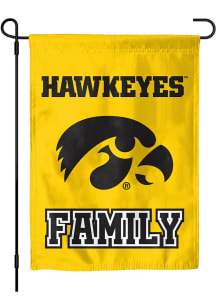 Iowa Hawkeyes Family Garden Flag - Black