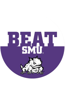 TCU Horned Frogs BEAT SMU 3" Button - Purple