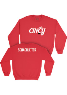Isaac Schachleiter  Campus Ink Cincinnati Bearcats Youth Red NIL Legacy Long Sleeve Crew Sweatshir..