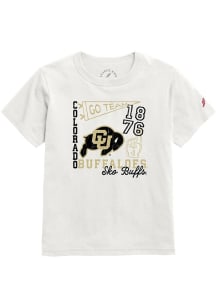 Colorado Buffaloes Youth White Logo Collage Short Sleeve T-Shirt