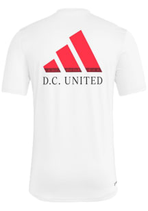 Adidas DC United White Jersey Hook Short Sleeve T Shirt