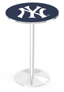 New York Yankees Chrome Round Base Pub Table
