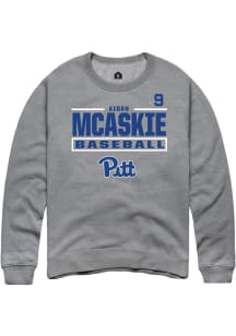 Aidan McAskie Pitt Panthers Mens Graphite NIL Stacked Box Player Crew