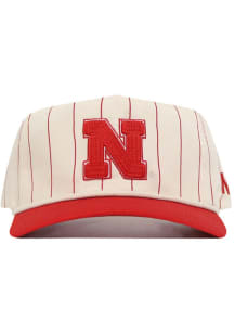 No Rivals Nebraska Cornhuskers Pinstripe Rope Adjustable Hat - Ivory