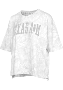 Pressbox Texas A&M Aggies Womens White Camo Short Sleeve T-Shirt