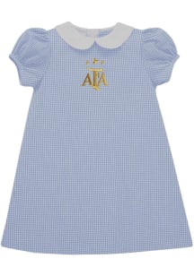 Vive La Fete Argentina National Team Baby Girls Light Blue Eleanor Short Sleeve Dress