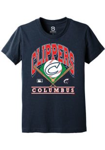 Summit Sportswear Columbus Clippers Youth Navy Blue Homefield Short Sleeve T-Shirt