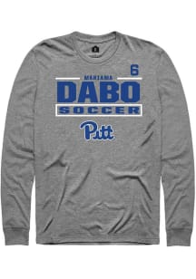 Mariama Dabo Pitt Panthers Graphite NIL Stacked Box Long Sleeve Player T Shirt