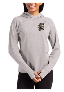 Cutter and Buck Grambling State Tigers Womens Grey Vault Adapt Knit Hood Hooded Sweatshirt