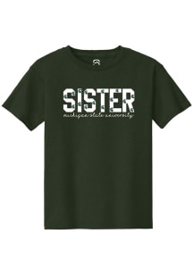 Summit Sportswear Michigan State Spartans Girls Green Sister Short Sleeve Tee