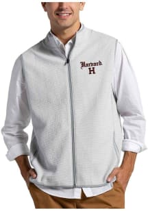 Harvard Crimson Mens Ash Block H Sleeveless Jacket