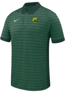 Nike Baylor Bears Mens Green Victory Stripe Short Sleeve Polo