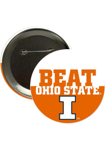 Illinois Fighting Illini BEAT Ohio State 3" Button - Orange