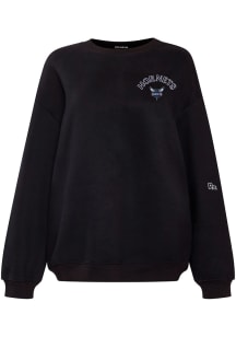 Hype and Vice Charlotte Hornets Womens Black Oversized Crew Sweatshirt