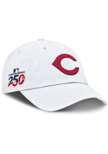 Nike Cincinnati Reds USA 250 Side Patch Club Unstructured Adjustable Hat - White