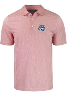 Cutter and Buck Arizona Wildcats Mens Red Symmetry Print Short Sleeve Fashion Polo