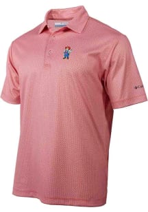 Columbia Nebraska Cornhuskers Mens Red Fairway Short Sleeve Polo