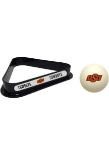 Oklahoma State Cowboys Team Logo Cue Ball Combo Billiard Ball Rack