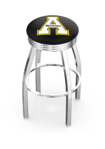 Appalachian State Mountaineers 3 Ring Chrome Seat Pub Stool - Silver