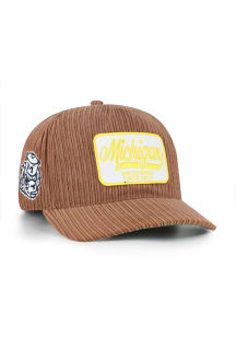 47 Michigan Wolverines Cord Patch Hitch RF Adjustable Hat - Dark Brown