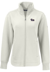 Cutter and Buck Pitt Panthers Womens White Roam Light Weight Jacket