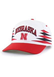 47 Nebraska Cornhuskers Diamond Cut Hitch Adjustable Hat - White