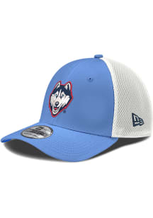 New Era UConn Huskies Mens Light Blue Neo 39THIRTY Flex Hat