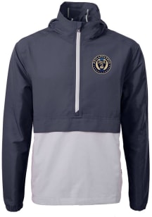 Cutter and Buck Philadelphia Union Mens Navy Blue Charter Eco Pullover Jackets