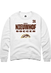 Emiel Nieuwhof Western Michigan Broncos Mens White NIL Stacked Box Player Crew