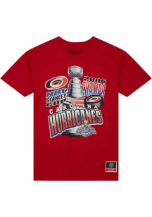 Mitchell and Ness Carolina Hurricanes Red Cup Chase Short Sleeve Fashion T Shirt