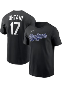 Shohei Ohtani Los Angeles Dodgers Black Carbon Short Sleeve Player T Shirt