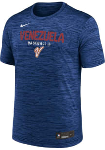 Nike Venezuela Blue Authentic Collection Velocity World Baseball Classic Short Sleeve T Shirt