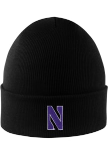 LogoFit Northwestern Wildcats Black North Pole Mens Knit Hat