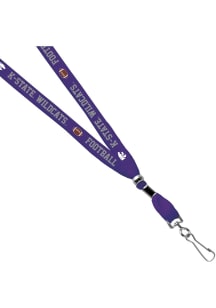 Jardine K-State Wildcats 3/8 Football Sublimated w/Swivel Hook Lanyard - Purple