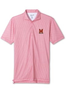 Johnnie O Maryland Terrapins Mens Red Hex Short Sleeve Fashion Polo