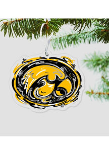 Iowa Hawkeyes Justin Patten Mascot Ornament - Black