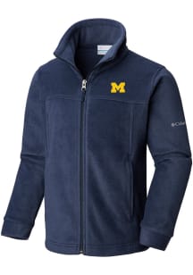 Columbia Michigan Wolverines Youth Navy Blue Steens Mountain Light Weight Jacket
