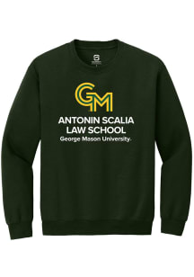 Summit Sportswear George Mason University Mens Green Antonin Scalia Law School Long Sleeve Crew Sw..