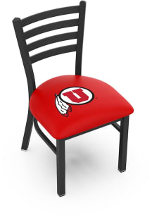 Utah Utes Stationary Black Wrinkle Finish Pub Stool - Black