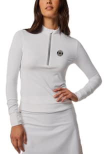 Greyson Kansas Jayhawks Womens White Limestone Collection Halley Qtr Zip