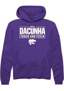 Croix DaCunha K-State Wildcats Mens Purple NIL Stacked Box Player Hood