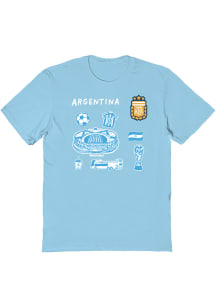 Vive La Fete Argentina National Team Womens Light Blue Impressions Short Sleeve T-Shirt