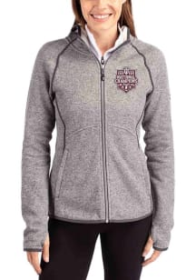 Cutter and Buck Indiana Hoosiers Womens Grey 2025 CFP National Champions Mainsail Long Sleeve Full..