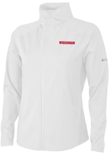 Columbia Wisconsin Badgers Womens White Fairway Friends Light Weight Jacket